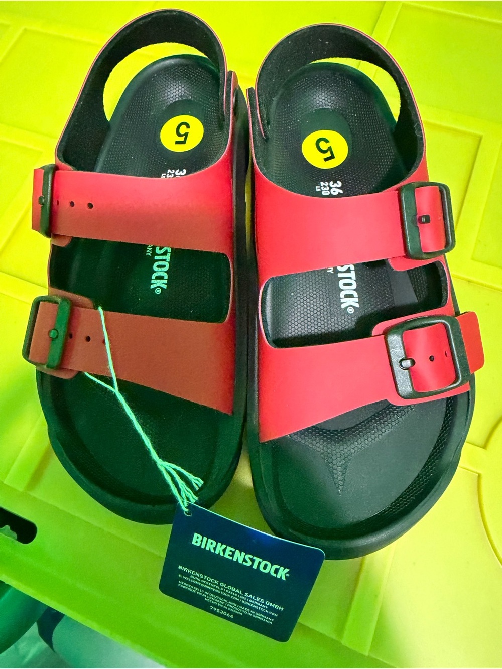 Birkenstock Kids Red Double-Strap Sandals